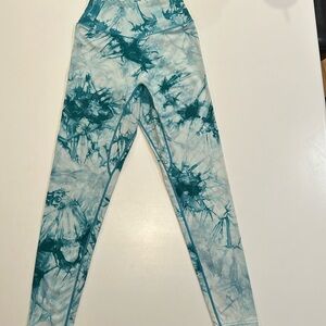 Balance Athletica Teal Tie-Dye Leggings